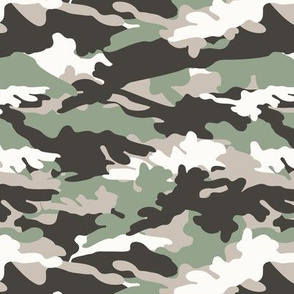 Camouflage Green Fabric, Wallpaper and Home Decor