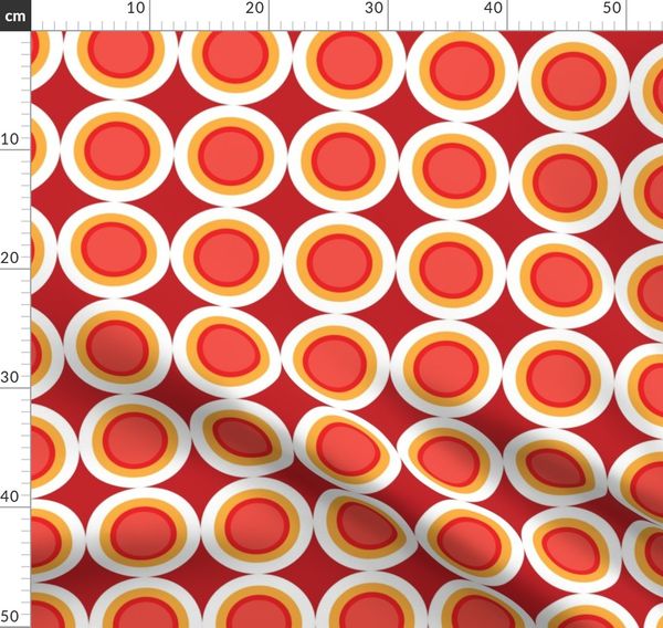 Groovy Retro Modern Hot Dots Wallies Blue Orange Purple Circles Dot Round Decals