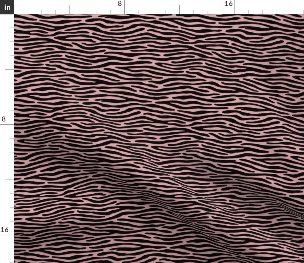 ★ ZEBRA OR TIGER ? ★ Mauve  – Tiny Scale - Horizontal / Collection : Wild Stripes – Punk Rock Animal Prints 2