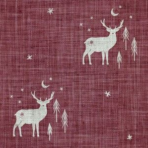 Blush Textured Stags and Moon