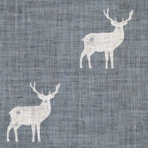 Grey Blue Textured Stags