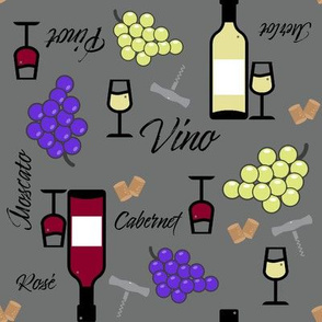 Wine Vino Gray