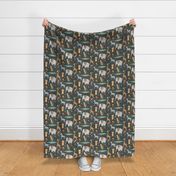 Zoo Animal Pattern - Gray