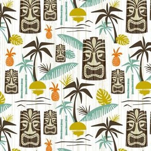 Island Tiki - White - Orange Pineapple Medium Scale