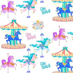 Colorful Carousel Horses
