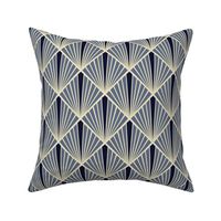 Art Deco Fans - Indigo