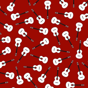 musical snowflakes red(8f1f00) Xx