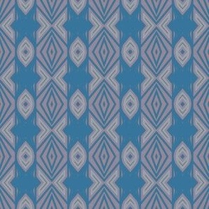 Beige and Blue Tribal Pattern