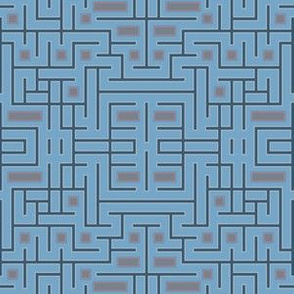 Blue and Taupe Maze