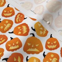 Small scale / halloween pumpkins white background