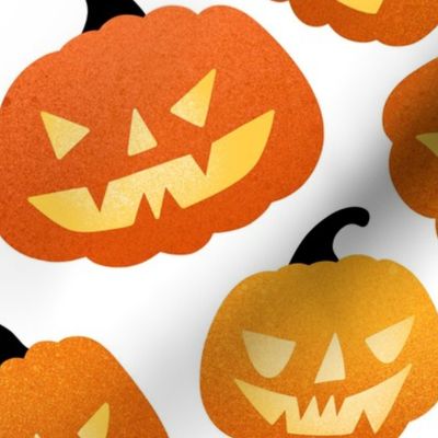 Large  scale / halloween pumpkins white background