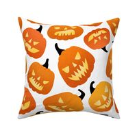 Large  scale / halloween pumpkins white background