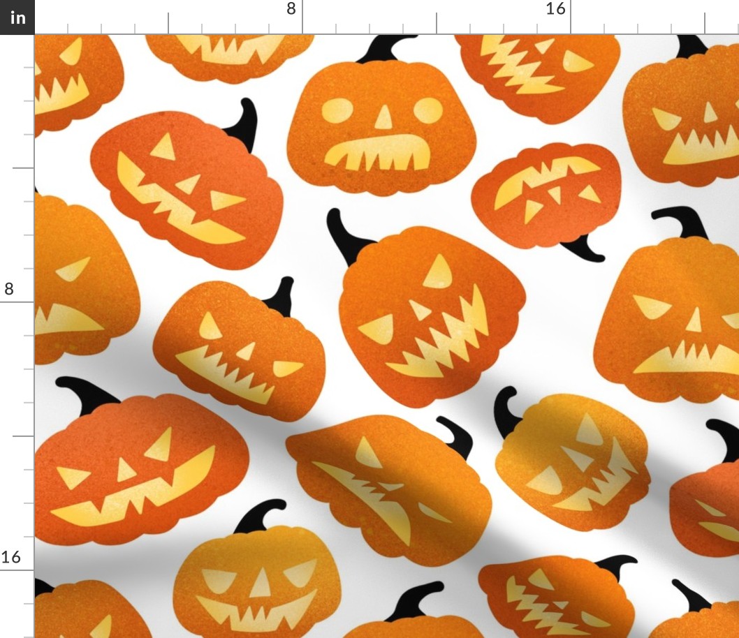 Large  scale / halloween pumpkins white background