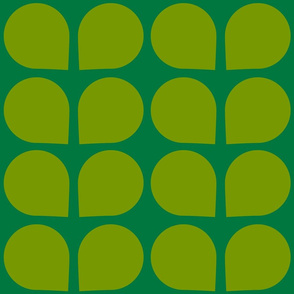 Verdure- Mod Scandi Leaves- Green- Regular Scale