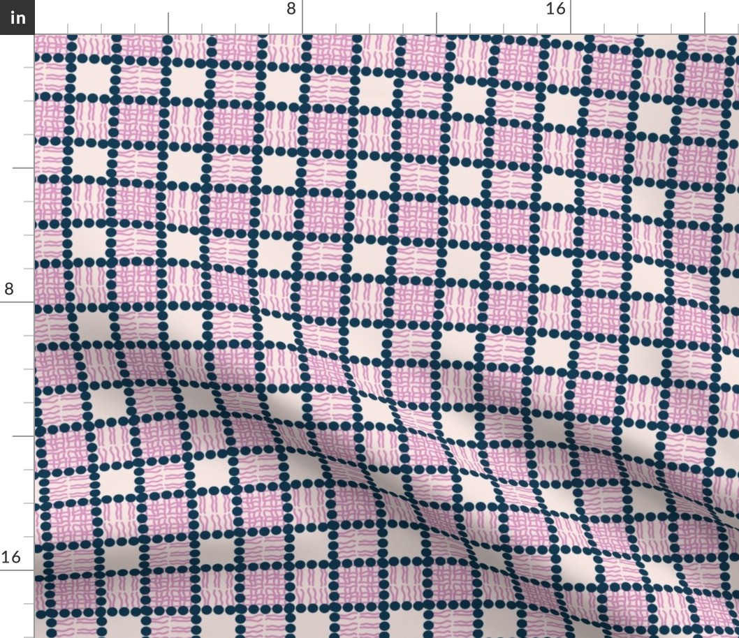 Phospholipid Bi-Layer Plaid (Navy and Pink)