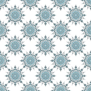 Glacial Mandala on White - Small