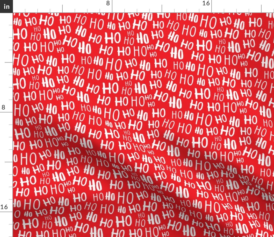 ho ho ho -  Christmas Santa - red - LAD20