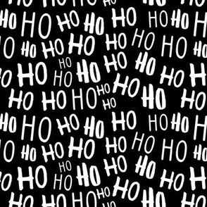 ho ho ho -  Christmas Santa - black - LAD20