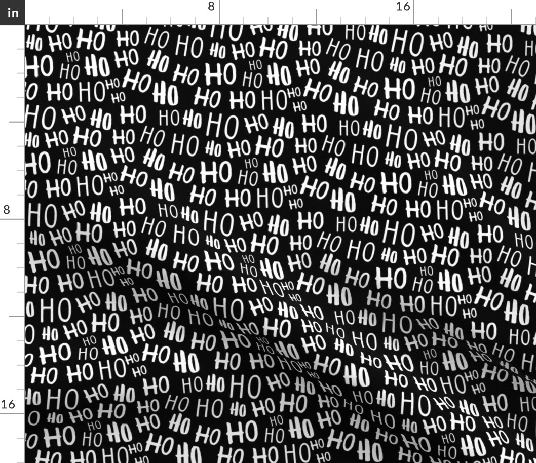 ho ho ho -  Christmas Santa - black - LAD20