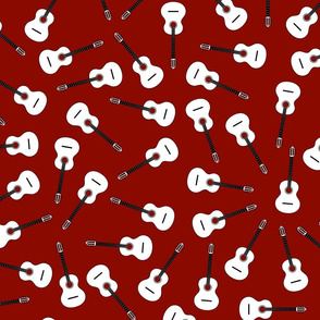 musical snowflakes red(7f1c00) Xx