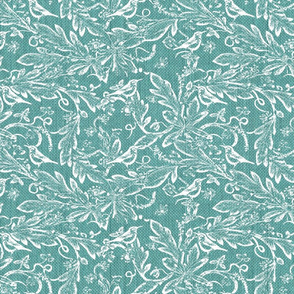 Vines and Birds Teal