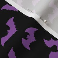 Pastel goth purple black bats - M
