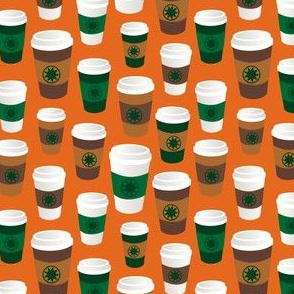 Hot Coffee Cup Party in Light Pumpkin Spice