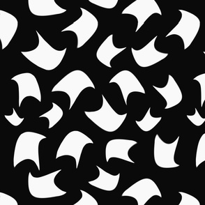 Manta Ray Spots Black and White