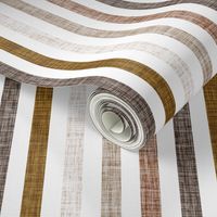 1/2" rotated linen stripes // spice, mud, bronze, stone, sugar sand