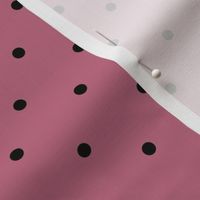 berry swiss dots // black