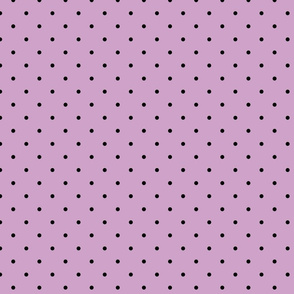 lilac swiss dots // black