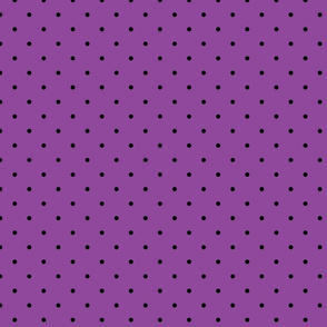 purple swiss dots // black