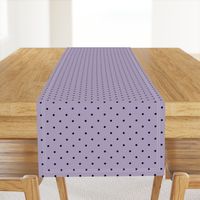 lavender swiss dots // black