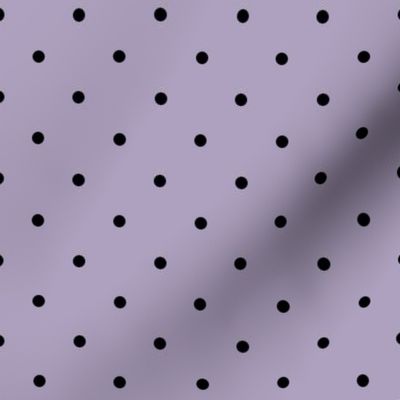 lavender swiss dots // black