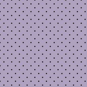 lavender swiss dots // black