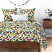 cats - nala cat marigold - geometric cats - cats fabric