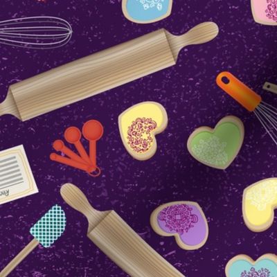 Sugar Cookie Tools on Purple (large scale)