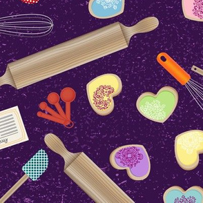 Sugar Cookie Tools on Purple (large scale)