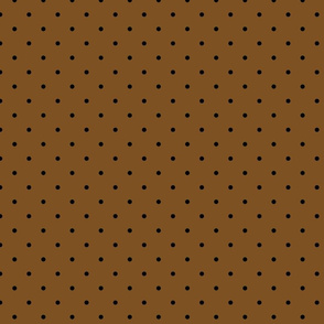 copper swiss dots // black