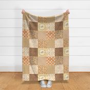 Fall Season Wholecloth quilt 9 inch square