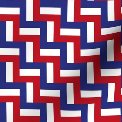 french stripes in red, blue and white – sports fan fabric | small