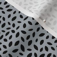 Little abstract leaf spots organic garden shaped fall design scandinavian neutral nursery cool gray black