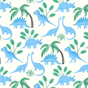 blue nursery dinosaurs/large