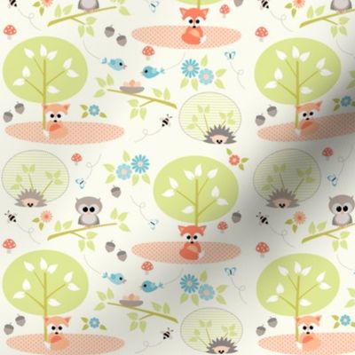 Woodland babies with blue - small