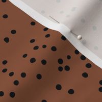Messy speckles and spots minimalist love neutral spots nursery boho fall design rust copper brown
