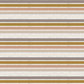 half scale stripes: white linen + spice, stone, sugar sand, mud, bronze