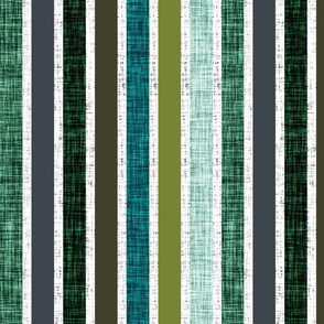 rotated stripes: white linen + olive, summit, green olive, 165-8, blue pine, teal no. 2, 174-15