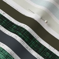 rotated half scale stripes: white linen + olive, summit, green olive, 165-8, blue pine, teal no. 2, 174-15