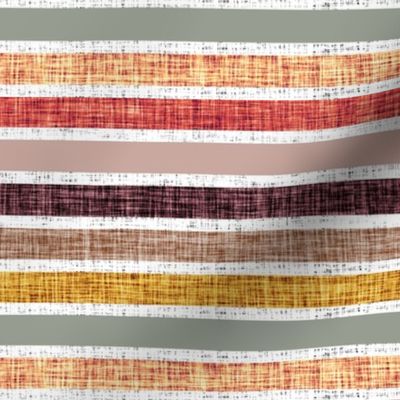half scale stripes: white linen + spice no. 2, coral gold, dusty rose, medallion, laurel, sunset, 26-13