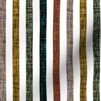 1/2" rotated linen stripes // mocha, 12-16, rubbed sage, himalaya, cinnamon